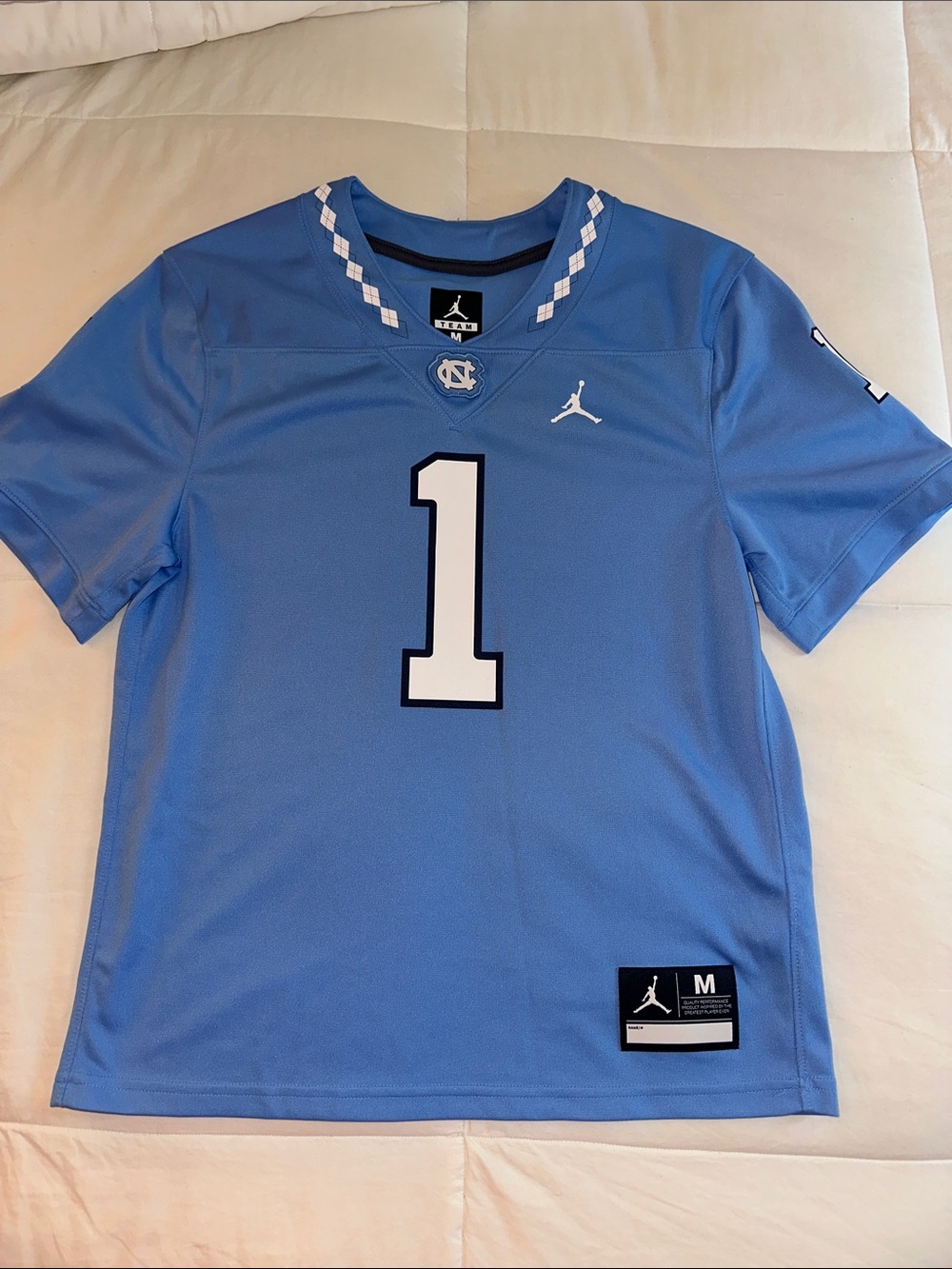 Jordan x North Carolina Tar Heels Light Blue Kid’s Jersey